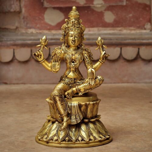Golden_Laxmi_Brass_Statue