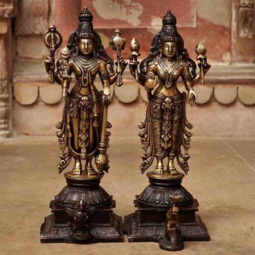 Unique_Brass_Laxmi_Vishnu_Statue
