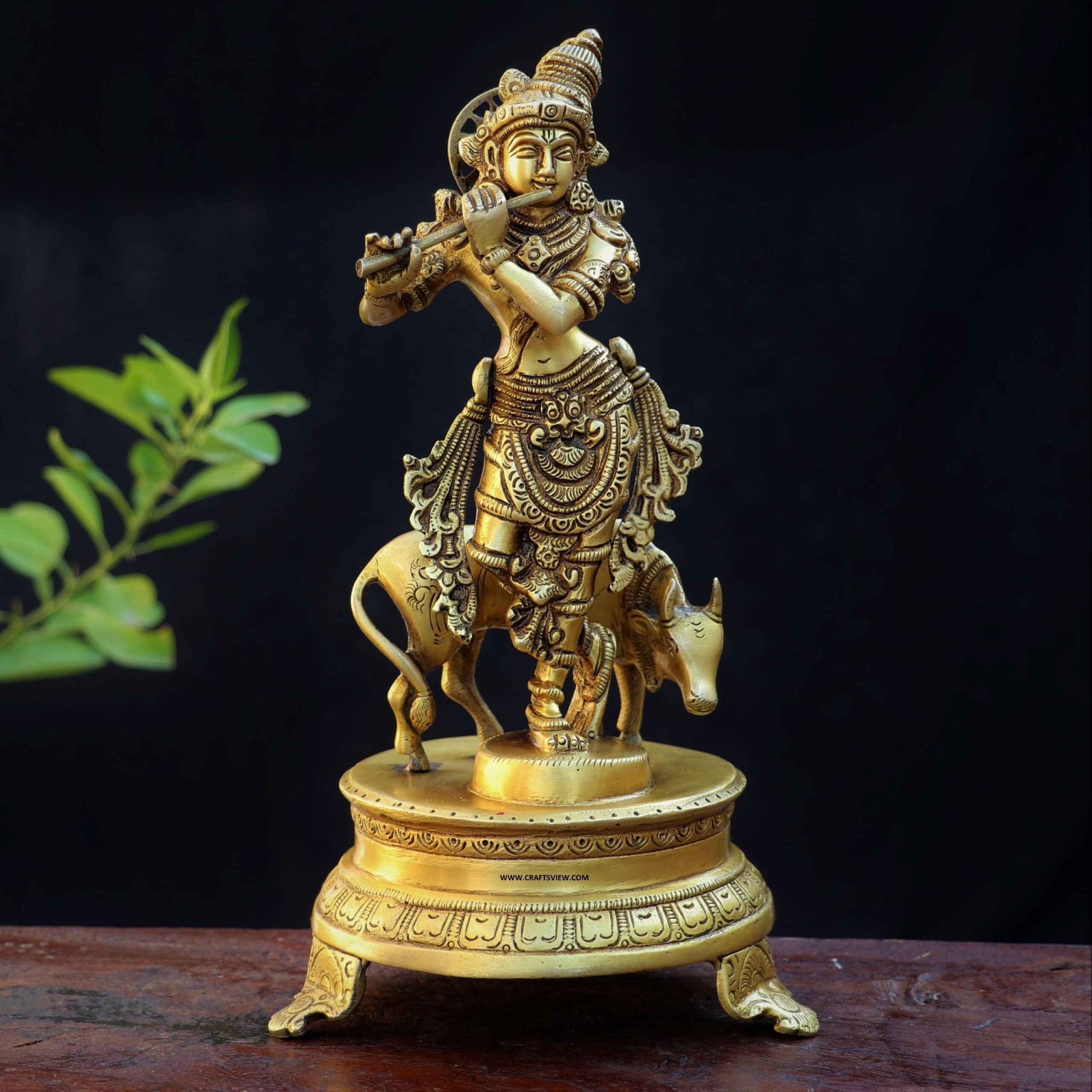 Golden_Brass_Krishna_Statue