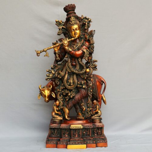 Vintage_finish_krishna_brass_statue