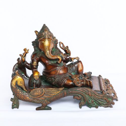 antique_finish_ganesha_on_sinhasana
