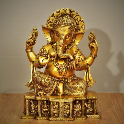 Golden Brass Statue