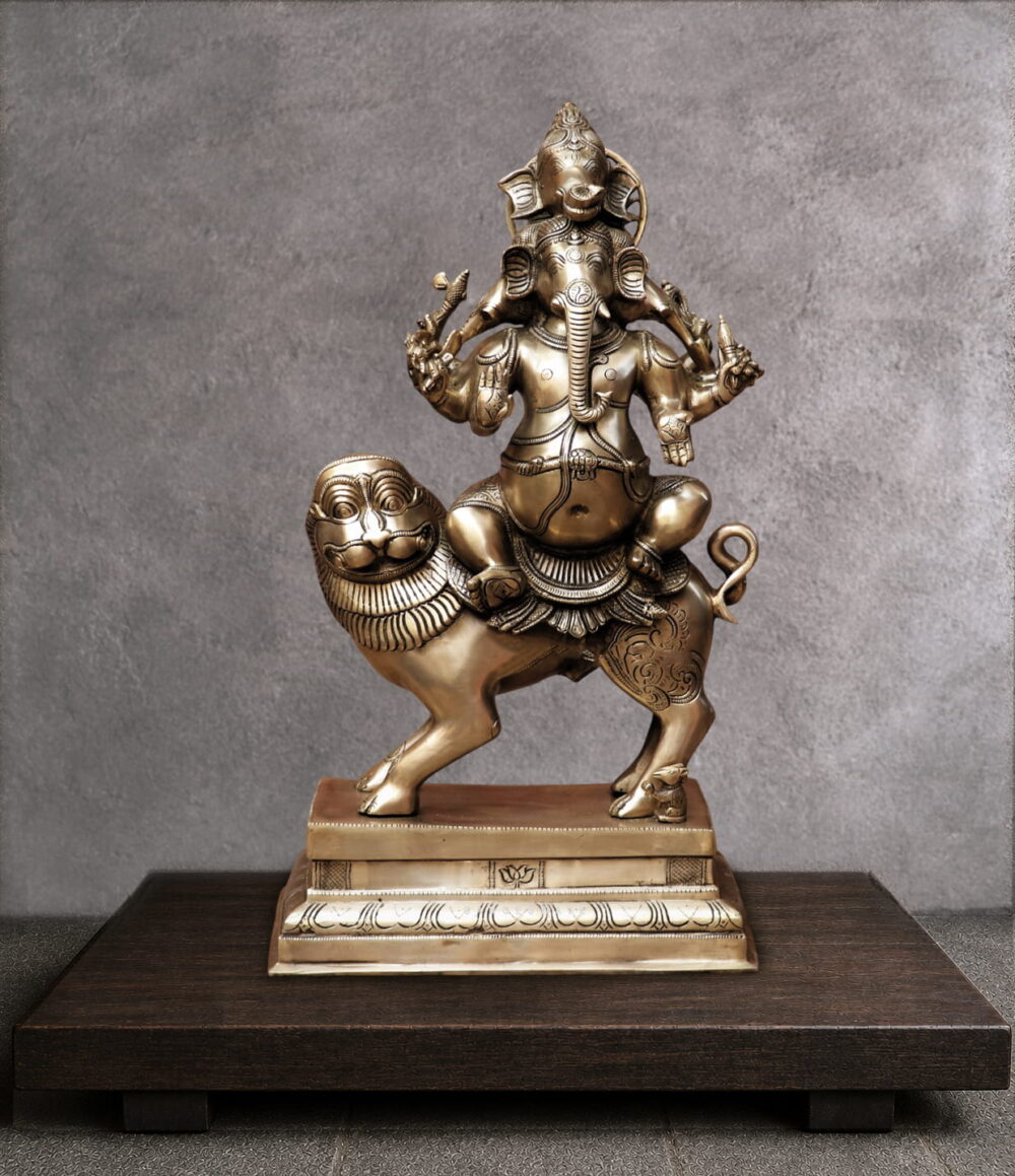 Heramba Ganapati Brass Statue