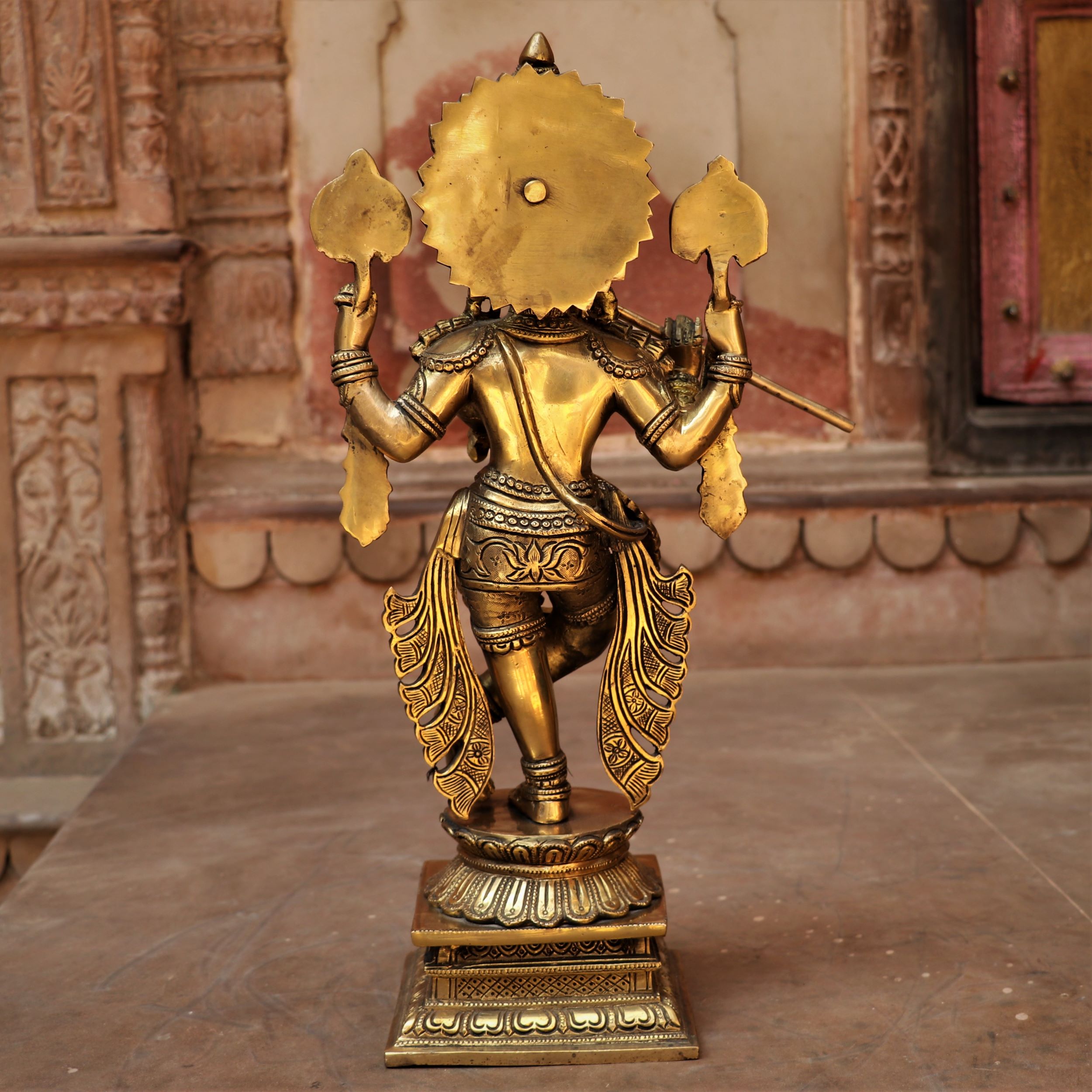 Chola Brass Lord Krishna Statue - Image 4