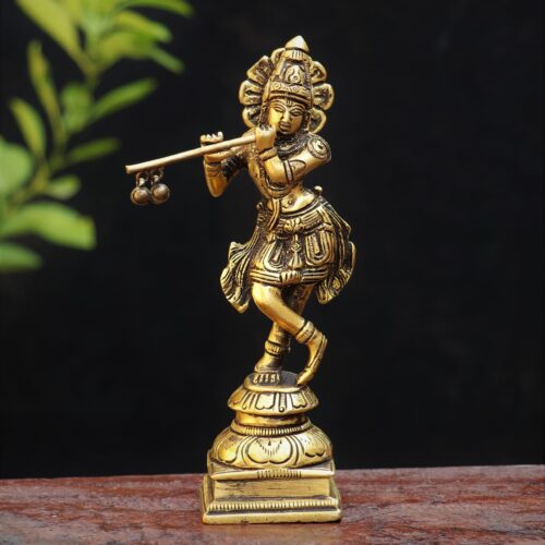 Beautiful Krishna Brass Statue