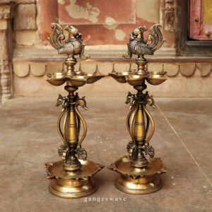peacock diya