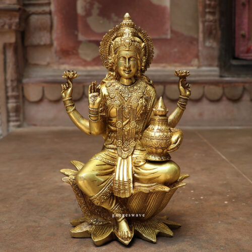Laxmi statue on lotus