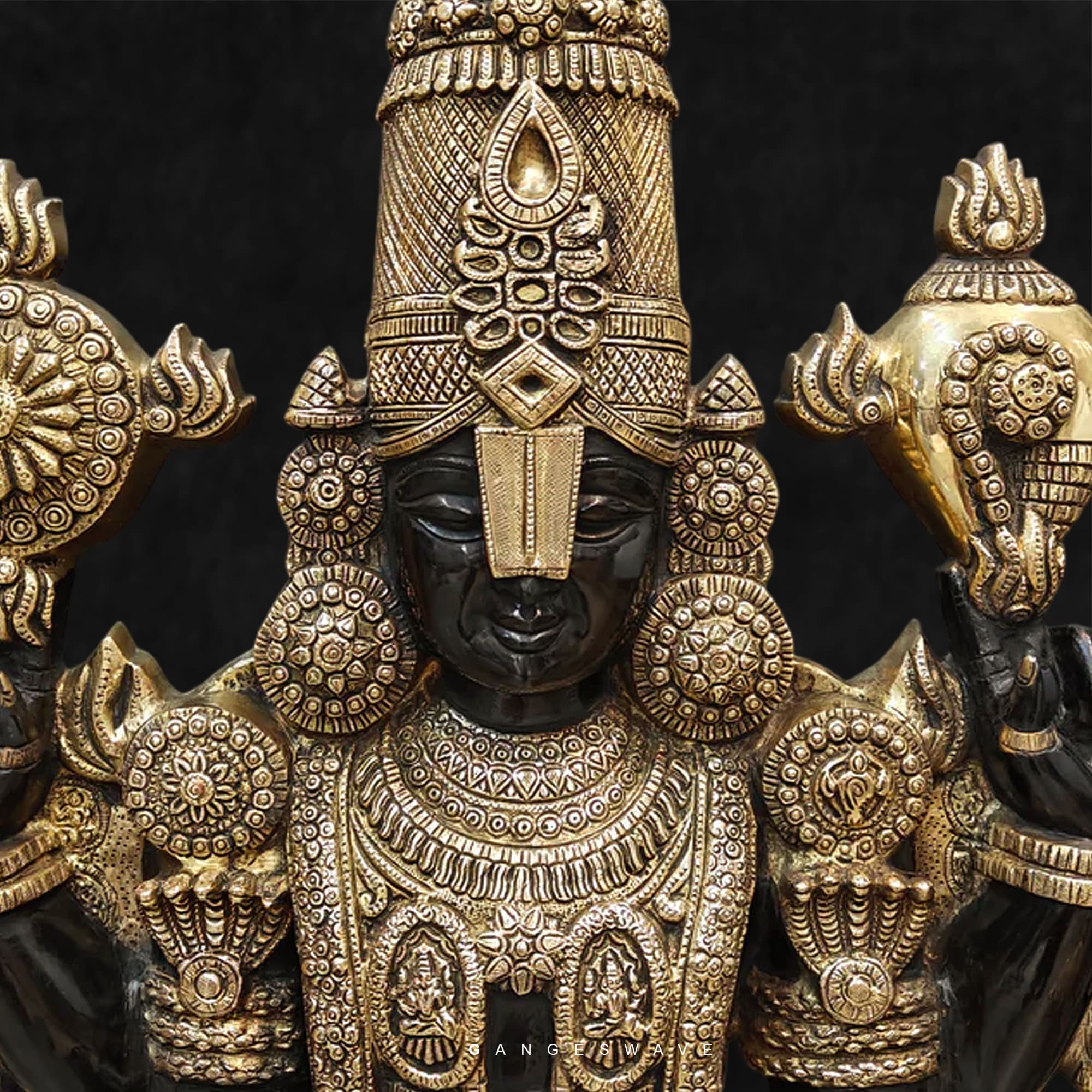 Big lord Venkateshwara brass statue-47" - Image 3