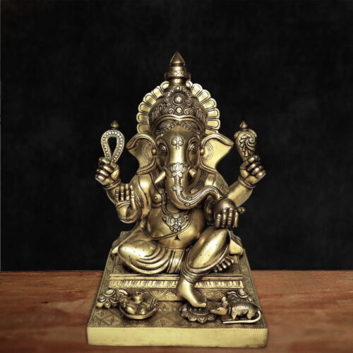 26" Superfine Brass Ganesha Statue