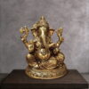 Exquisite brass ganesh statue - 9.5 inches