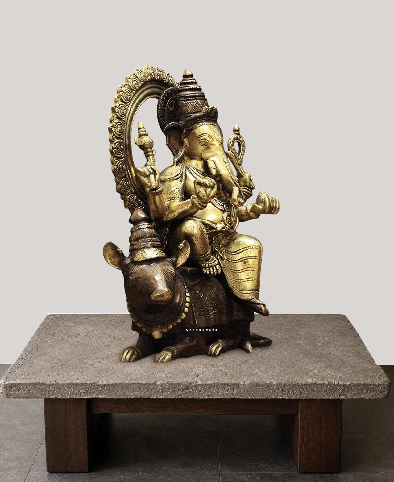 Ganesha Statue Sitting on Vahana Mushak - Image 3