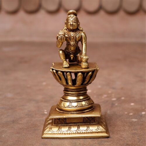 Laddu Gopal Brass Statue