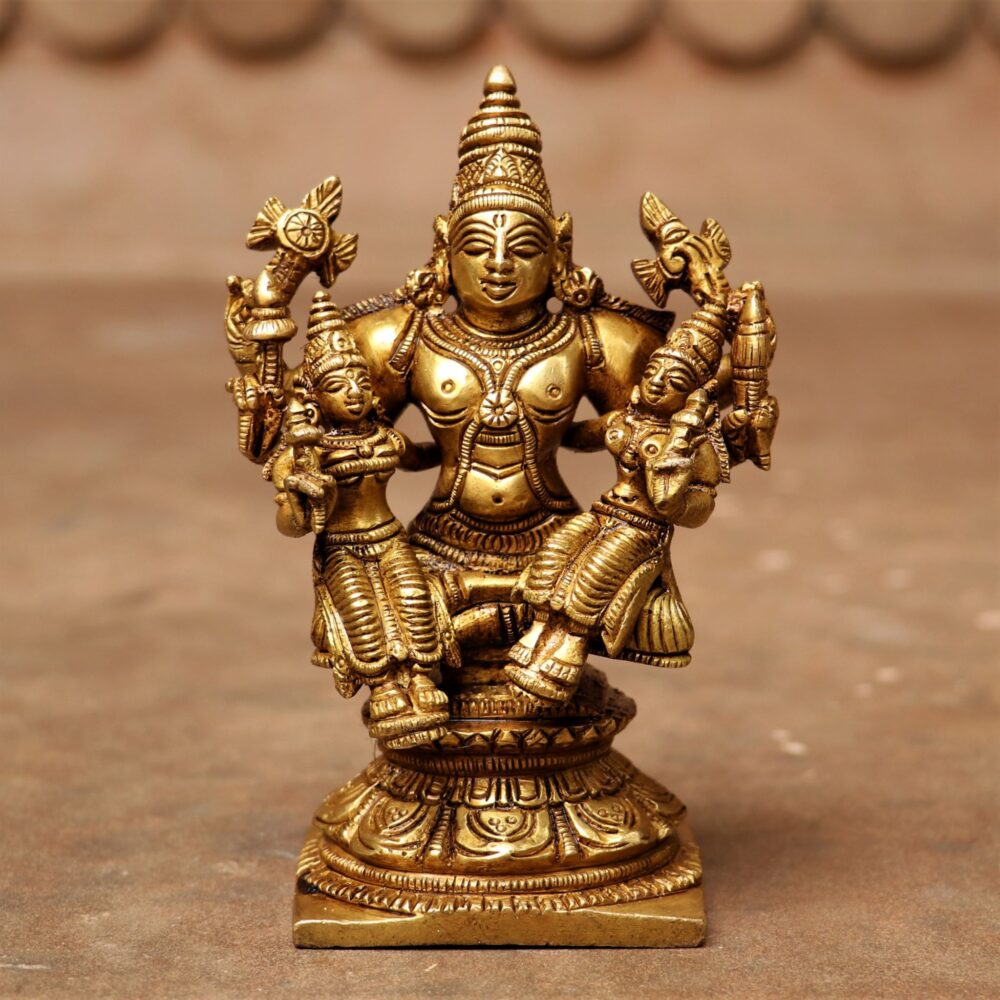 Vishnu with Sridevi and Bhudevi