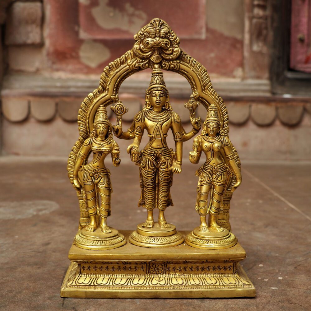 vishnu brass statue