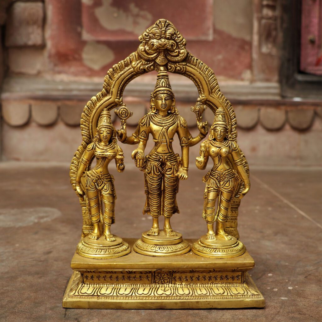 vishnu brass statue