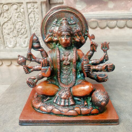 Panchmukhi Brass Statue