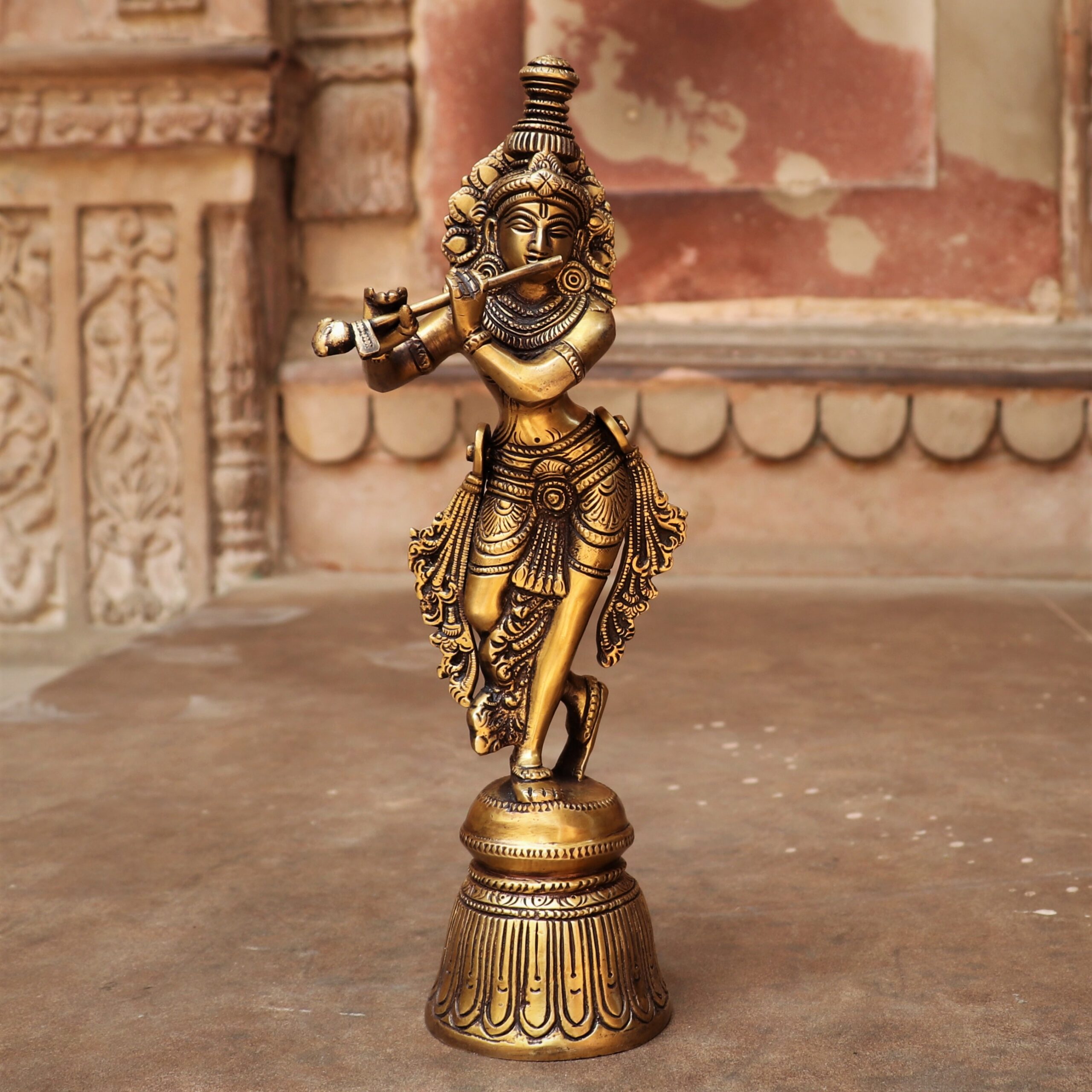 small_krishna_brass_statue