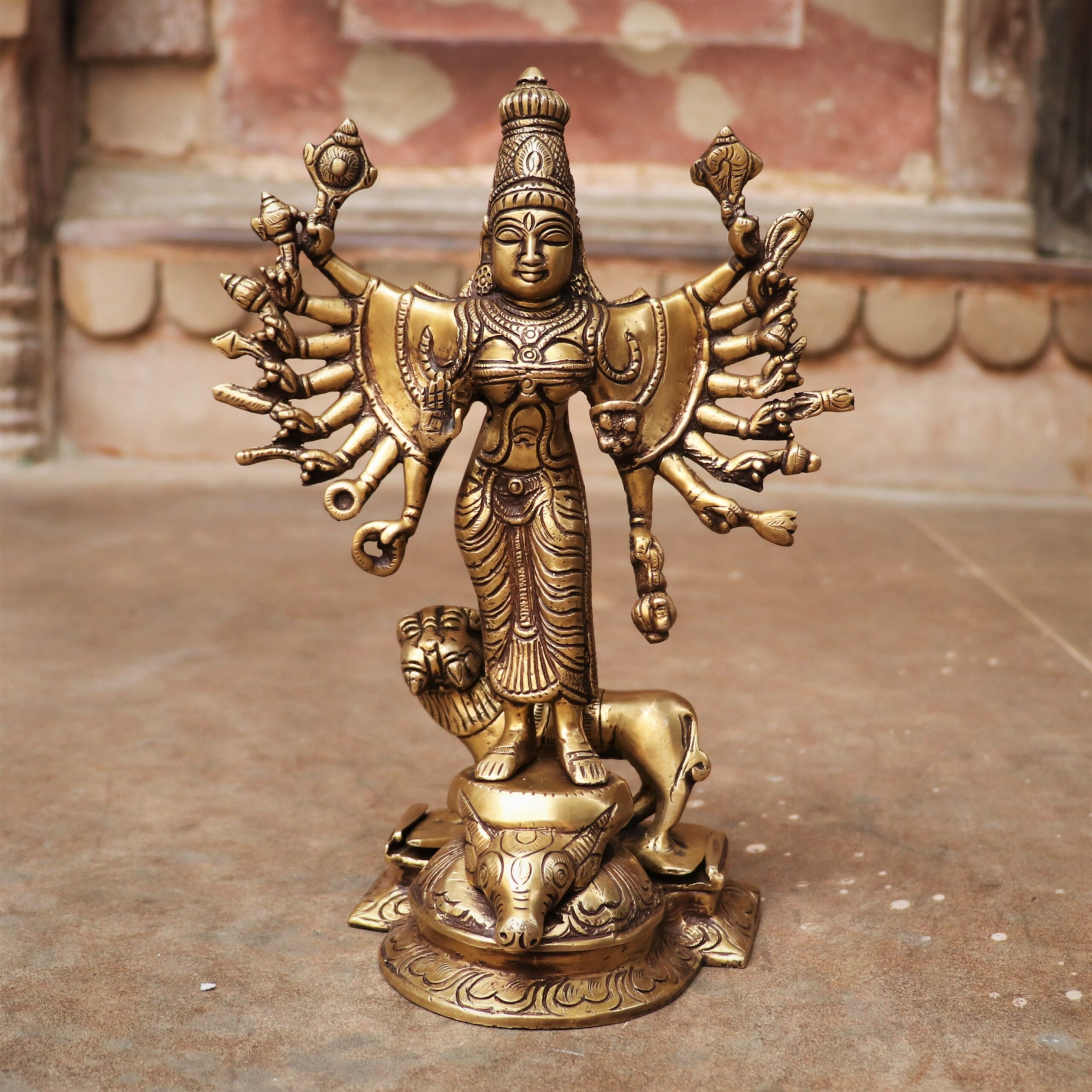 Mahisashur Mardini Brass Statue