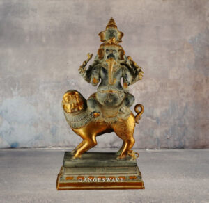 Double headed Brass Ganesh Statue