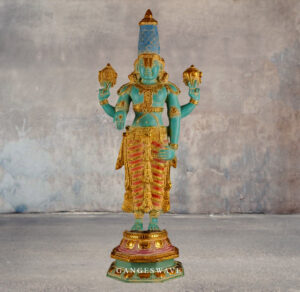 Exquisite Vishnu Brass Statue