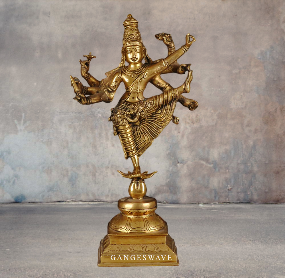 Chola Sculpted Vishnu Vaamana Statue - 16 inches