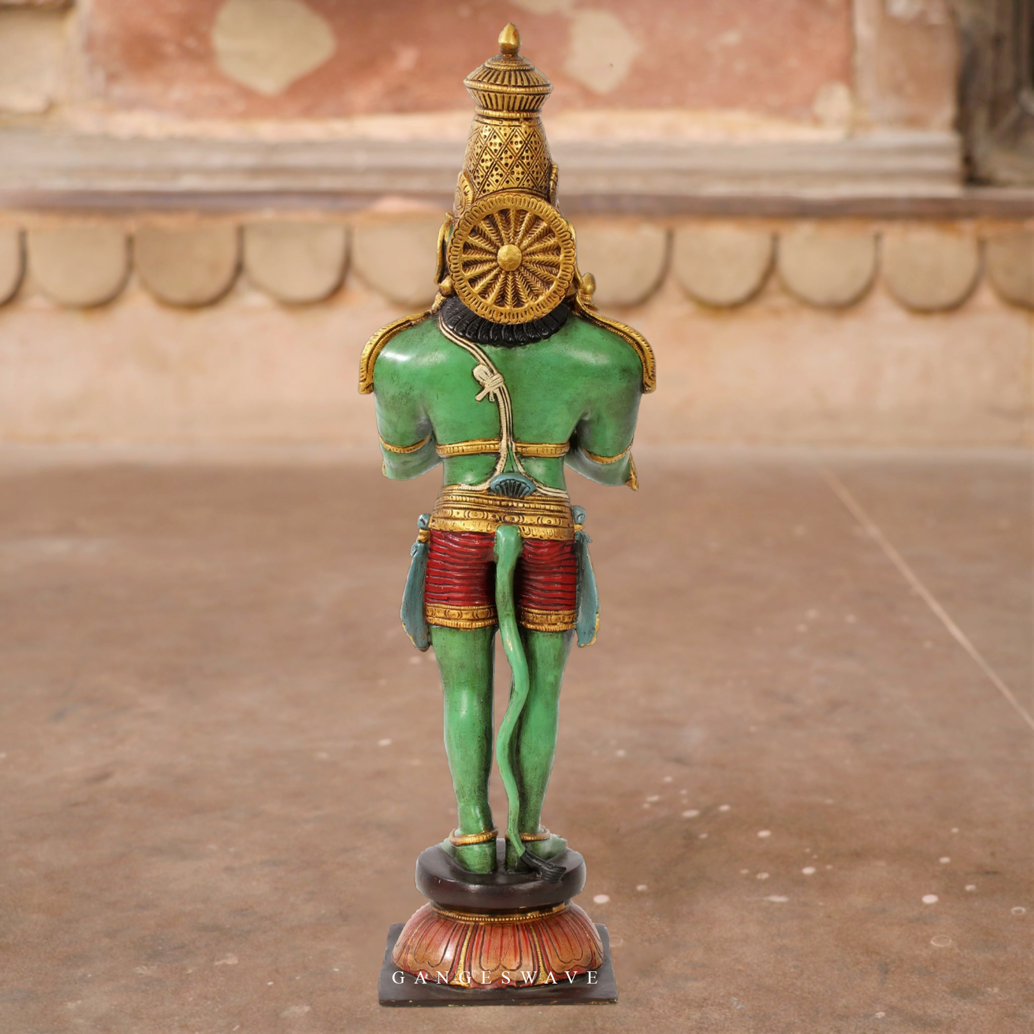 Anjali Putra Unique Hanuman Brass Statue - 21.5 inches - Image 3