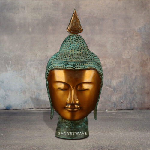 Golden_Brass_Buddha_Head_Decor