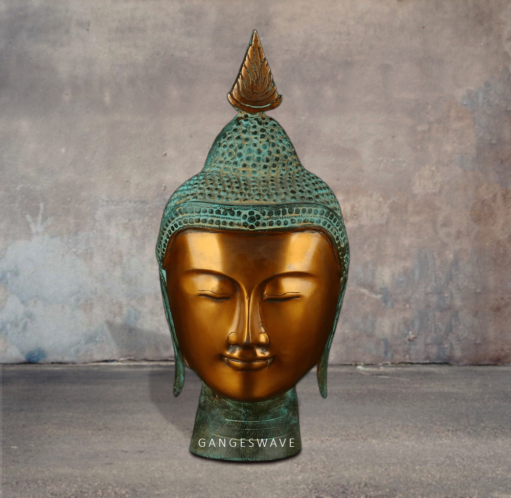 Golden_Brass_Buddha_Head_Decor