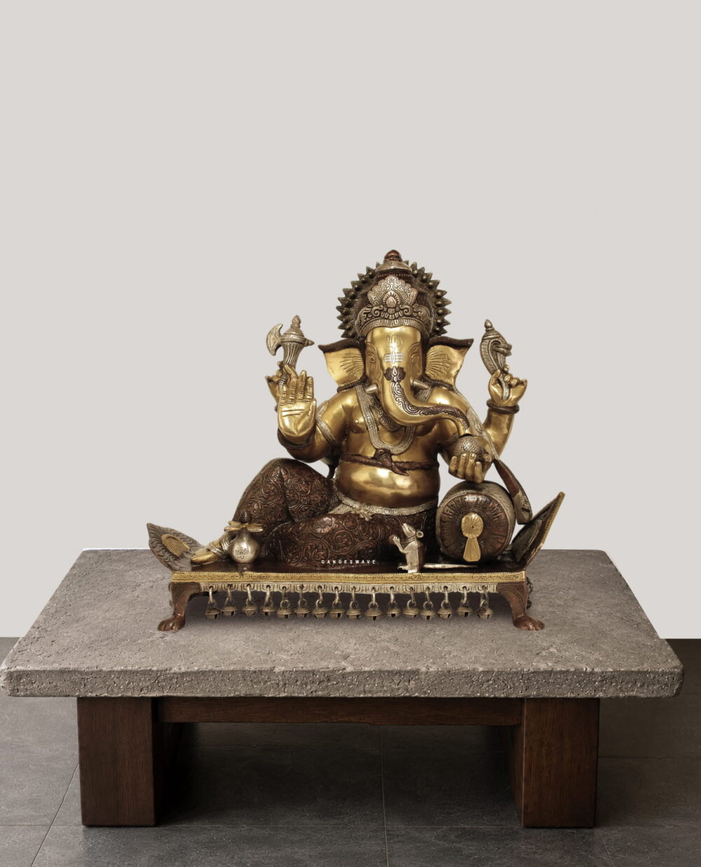 Vishram Posture Ganesh Brass Statue