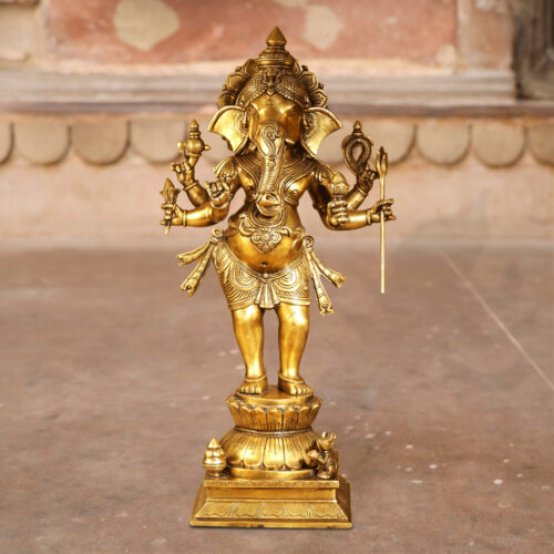 Golden_Dashbhuja_Ganesh_Statue