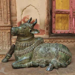 Sitting Brass Nandi Statue
