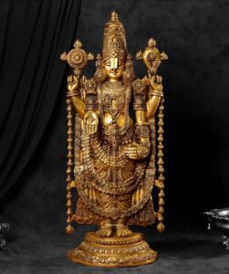 Lord Tirupati Balaji Full Body Brass Statue - 48 inches