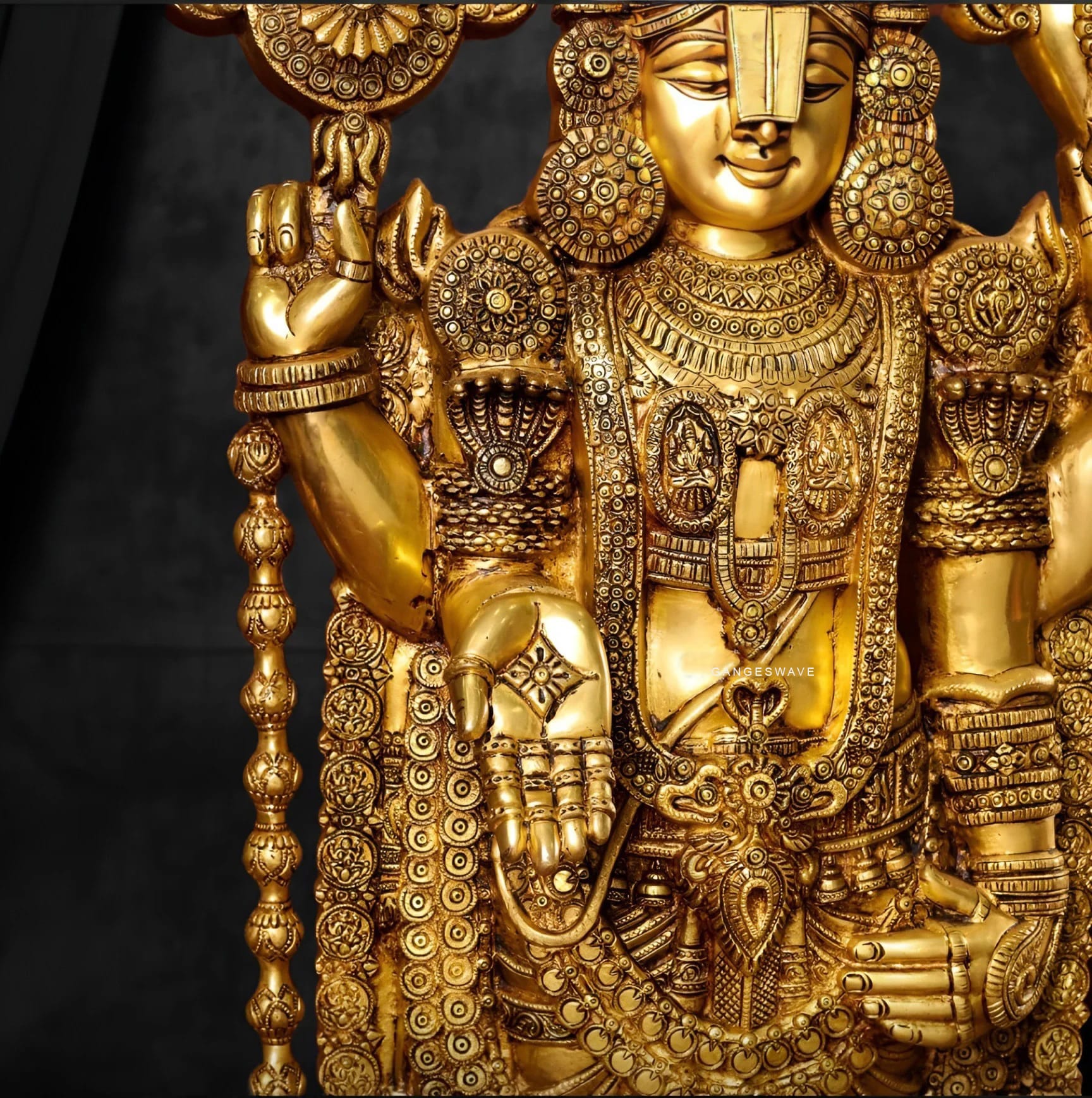 Big Lord Balaji Brass Statue - 47" - Image 3