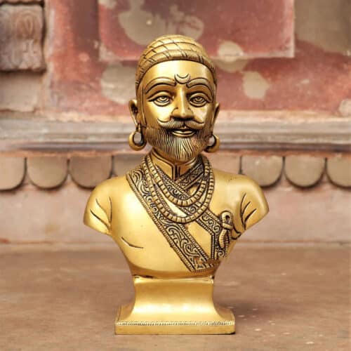 Brass Chatraprati Shivaji Bust statue