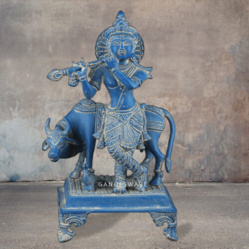 Standing_Azure_Blue_Brass_Krishna_Statue_with_cow