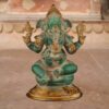 Vintage Green Ganesh Statue