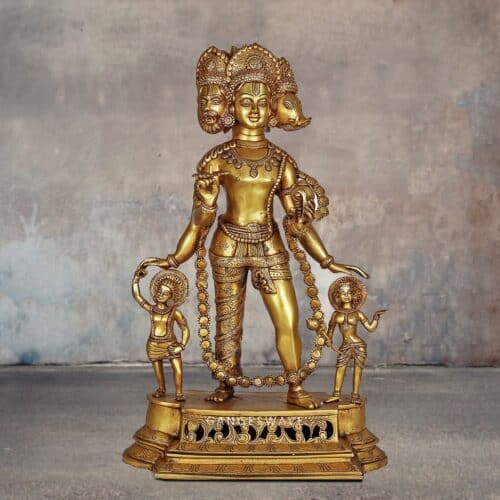 Brass Vishnu Vaikuntha Statue
