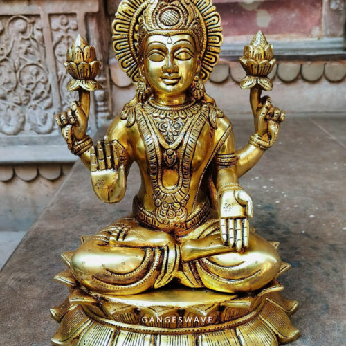 Ma Lakshmi Brass Statue
