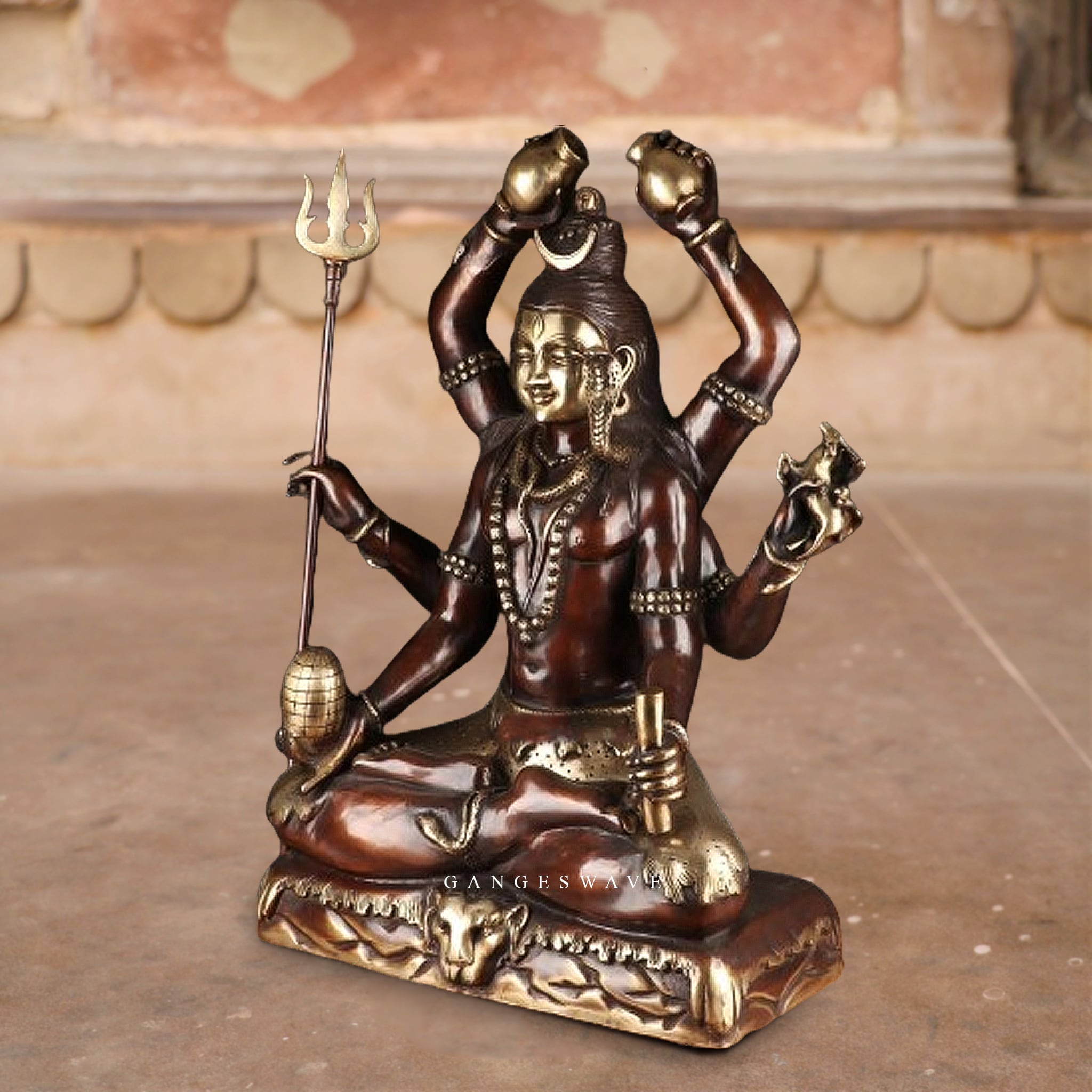 Copper Brown Finish Shiva Statue - Image 2