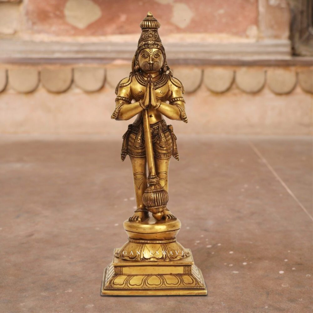 Standing Brass Hanuman Statue