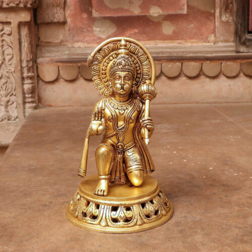 Small Brass Hanuman Statue