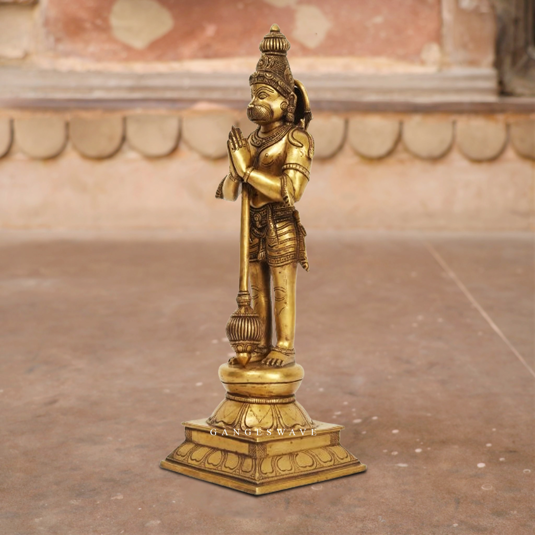 Brass Standing Hanuman Statue -16" - Image 2