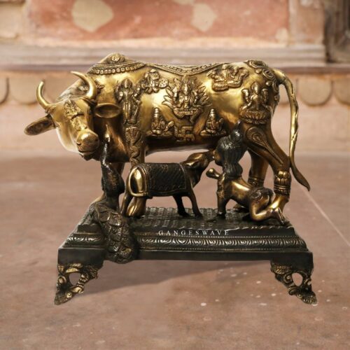 Kamdhenu with cuff and bal krishna