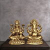 Brass Ganesh Lakshmi Statue- 8"