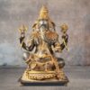 Charcoal Black Brass Ganesha Statue