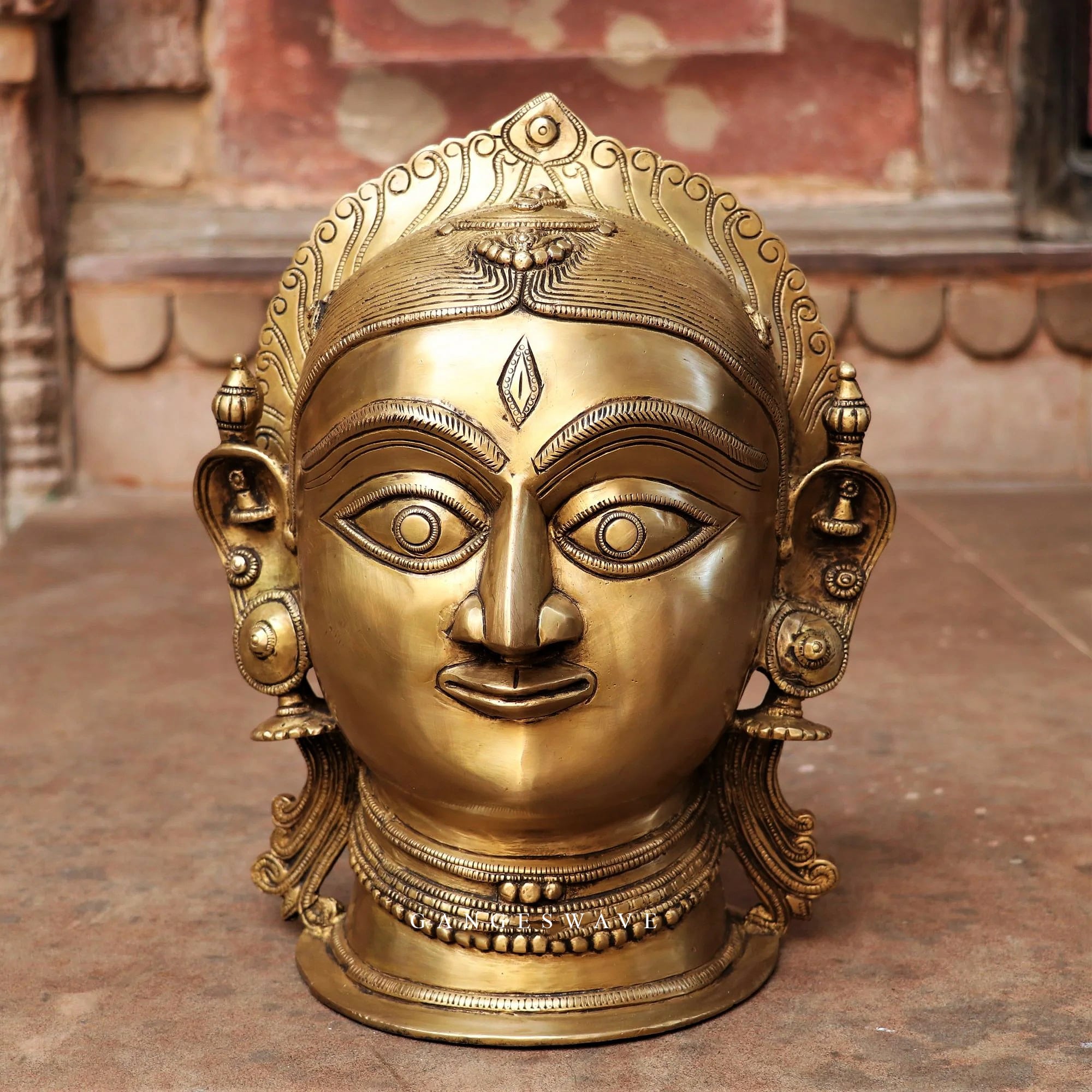 Brass Handcrafted Shiv-Gauri Face - Image 2