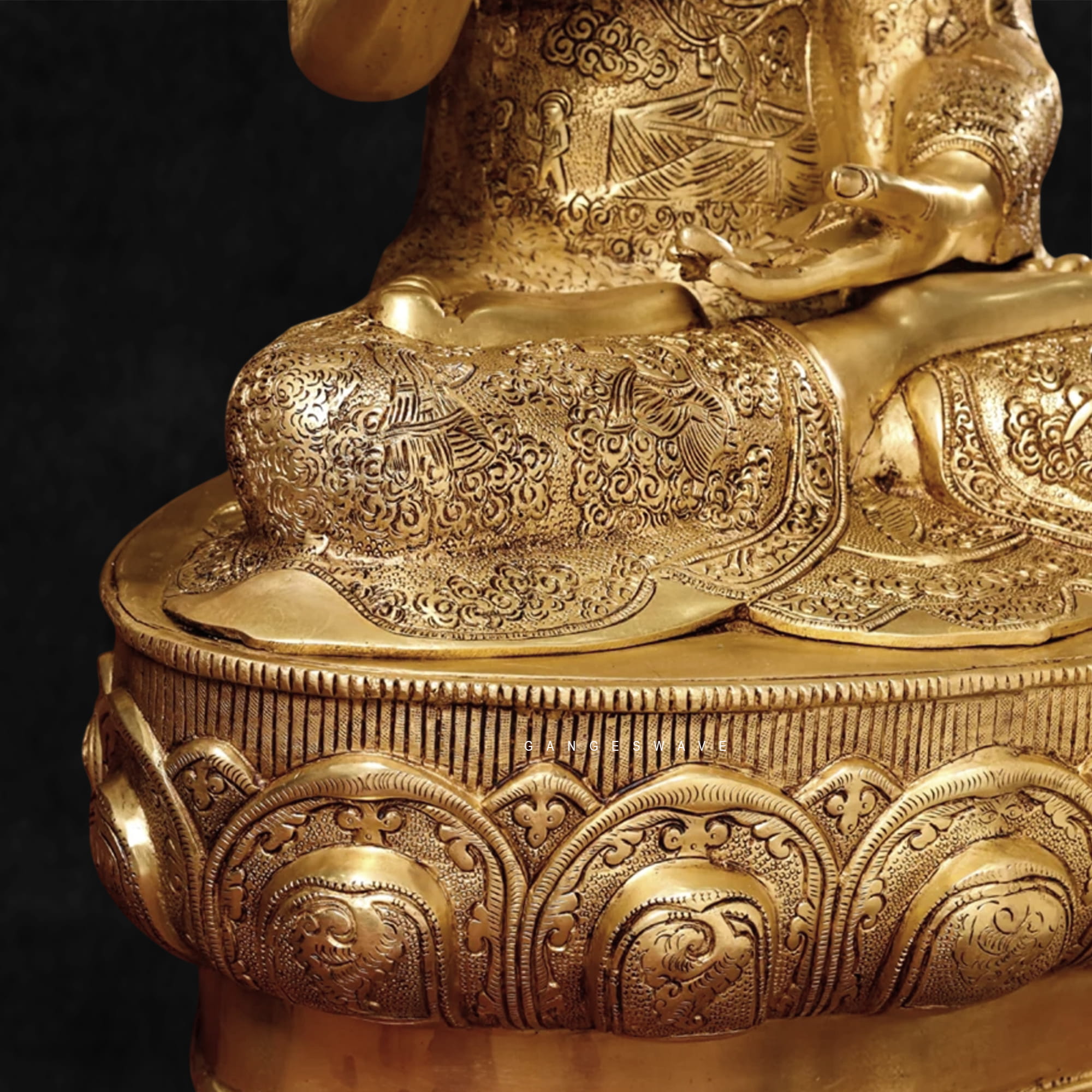 42" Superfine Brass Buddha with Tree - Image 4