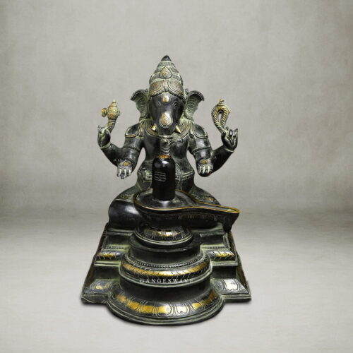 Ganapati with ShivLingam Statue