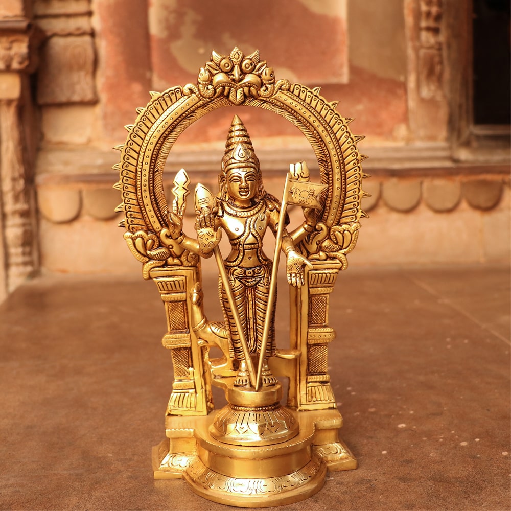 Brass Karthikey (Murgan) Statue