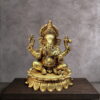 11.5" Superfine Brass Ganesha Statue